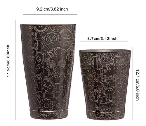 Set De Cocteleras Ponderadas De Alta Calidad De 28 Y 18 Onza