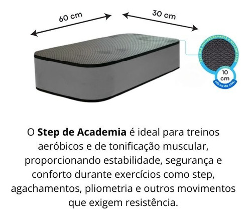 Step 60x30x10cm De Academia Confortável Desconto