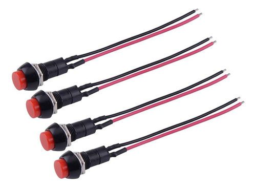 X2 Boton Pulsador Eléctrico Universal 12v Autos Motos $