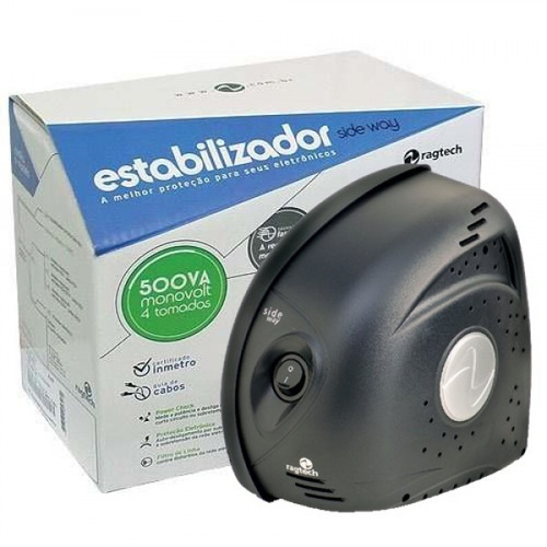 Estabilizador Ragtech Side Way 500va Mono 115v Preto