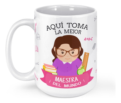 Taza Mug Grande Dia De La Maestra Y Profesora