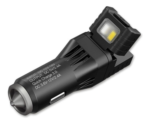 Cargador Carro Usb Nitecore Vcl10 Carga Rápida 3.0 Luces B/r