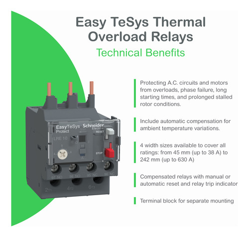 Rele Termico 12 - 18amp Easypact Tvs Lre21