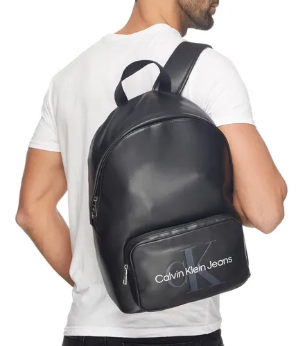 Mochila Negra Calvin Klein Negra 100 Original Cuotas sin inter s