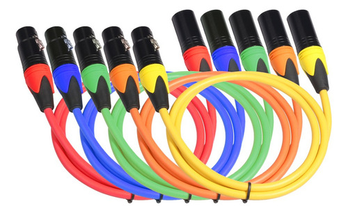 1m / 3ft Xlr Color - Micrófono Micrófono Cable Y Señal De