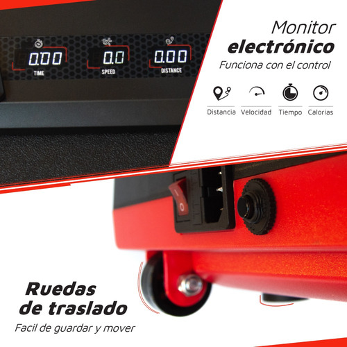 Imagen 4 de 9 de Cinta Caminar Con Motor Arg-360 Randers Ultraplana Display N