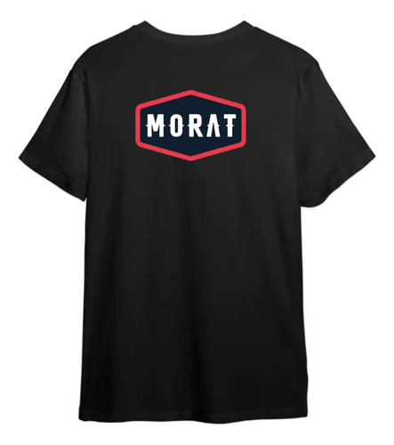 Remera Negra Hombre Estampada Vinilo Morat Todas Las Bandas