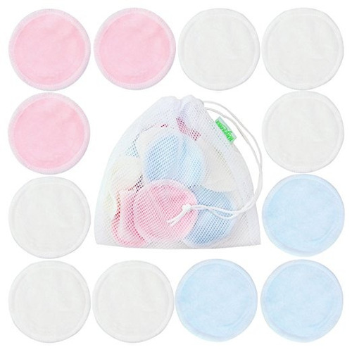 Wegreeco Bambú Maquillaje Remover Pads 12 Paquete Con El Bol