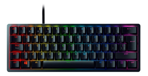 Teclado Gamer Razer Huntsman Mini, 60%, Switch Purple, Negro