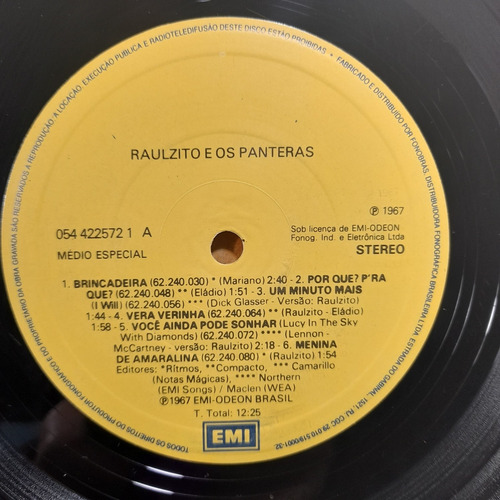 Imagem 3 de 6 de Disco Vinil Raul Seixas Rauzito E Os Panteras