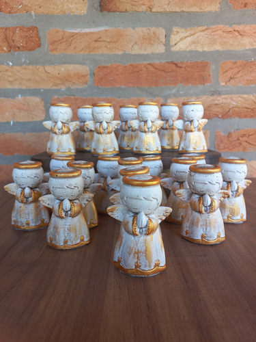 Anjinho Lembrancinha Batizado Nascimento - Kit C/ 03 Peças