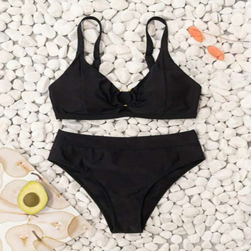 Trajes De Baño Mujer Dos Piezas Natacion Playa Sexy Bikini Negro L