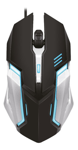 Mouse Gamer Rebelion 2400 Dpi Led Retroiluminado Skyway Color Negro