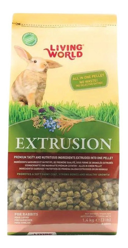 Alimento Conejo Extrusion 1.4kg Living World/ Fauna Salud