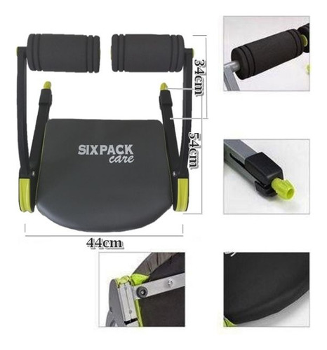 Máquina Para Hacer Ejercicios 6 En 1 Máquina De Abdominales Color Negro
