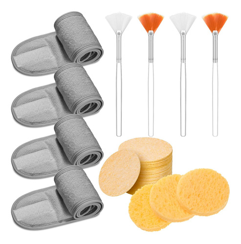 Xiaery 4 Piezas De Toalla For La Cabeza Facial De Spa,