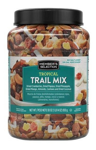 Trail Mix Tropical Members Selection 850g No Sal +