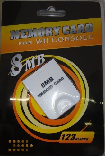 8 Mb De Tarjeta De Memoria Para Wii Ngc Y El Cubo Del Juego.