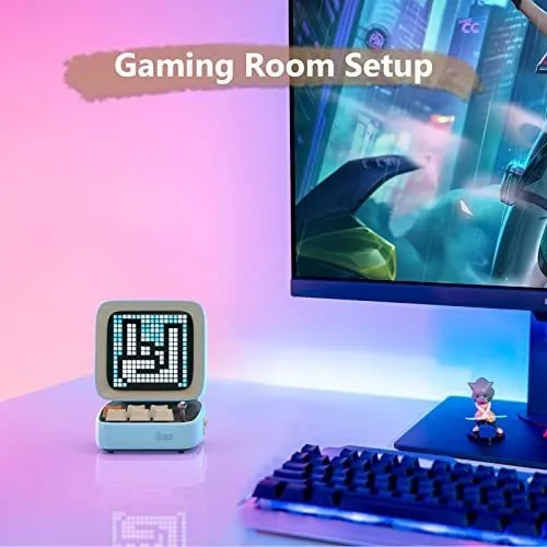 Parlante Bluetooth Divoom Retro Pixel Art (celeste)