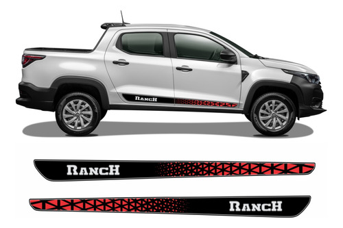 Kit Adesivo Fiat Strada Ranch 2023 Faixa Lateral Par Imp442