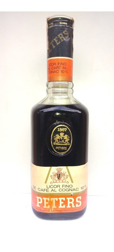 Antiguo Licor Fino De Cafe Al Coñac Peters