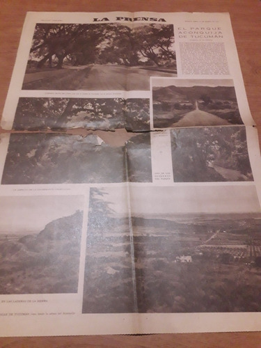 Diario La Prensa 29 03 1942 Parque Aconquija Tucuman Canaria