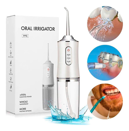 Irrigador Oral Recarregável Jet Clean Fio Dental Ortodôntico