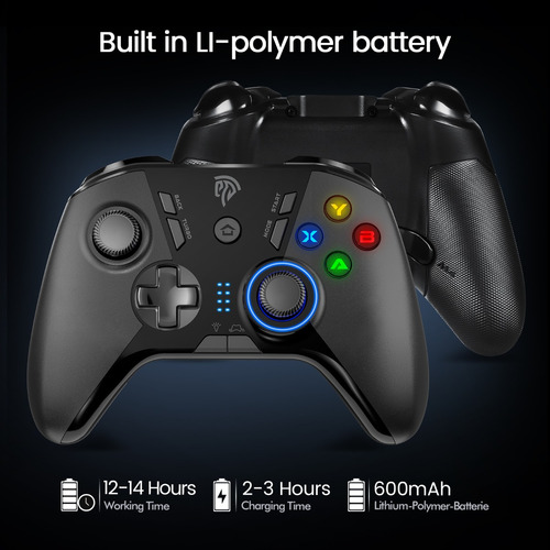 Joystick Control Preto Sem Fio Gamepad Easysmx Sl-9110