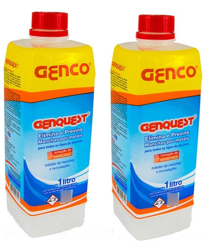 Kit 3 Genquest Inibidor De Manchas E Incrustações 1lt Genco