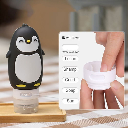 Imagen 8 de 10 de Botella Dispensador De Liquidos Portatil De Pinguino M0076