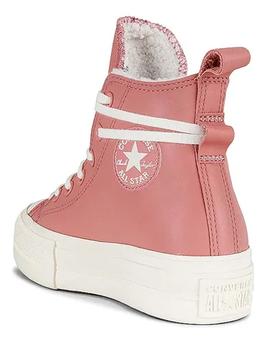 Converse rosas cuero cheap