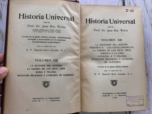 Maria Teresa Y Federico Ii - Rusia Y Polonia / Dr. J. Bta. W (Usado)