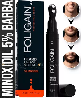 Maximiza Crecimiento Barba Bigote Patillas Minoxidil 5% Roll