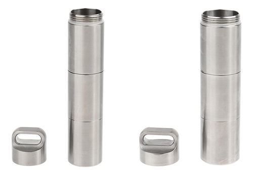 H2 Unids Píldora Caja Llavero Impermeable Capas Separadas De