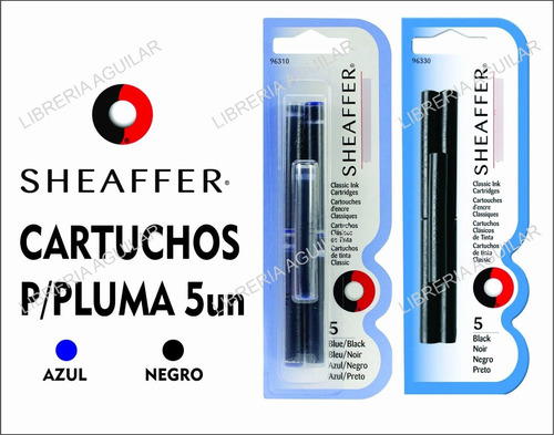 Cartuchos Caja X 5un Sheaffer Pluma Original Azul O Negro