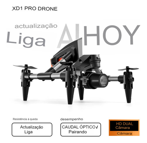 Drone Xd1 Mini, Com Câmera, Wifi 2.4ghz 1 Bateria +óculos Vr Preto