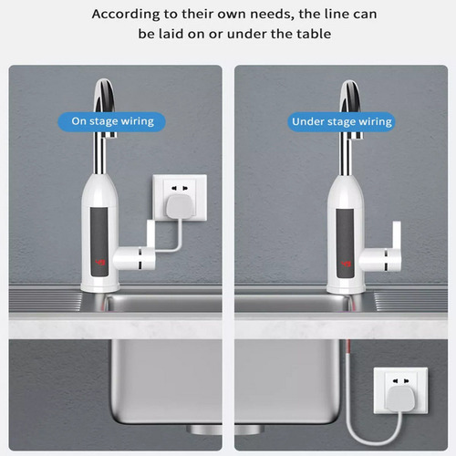 // Grifo De Cocina De Pared Con Agua Caliente Y Calefacción