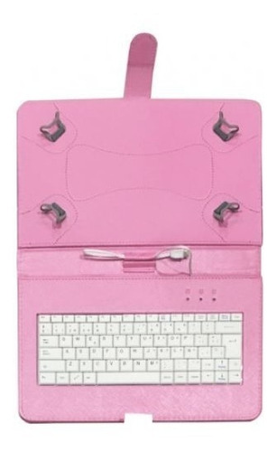 Funda Teclado Tablet 7 8 Microusb Cuero Blanc Titan Belgrano