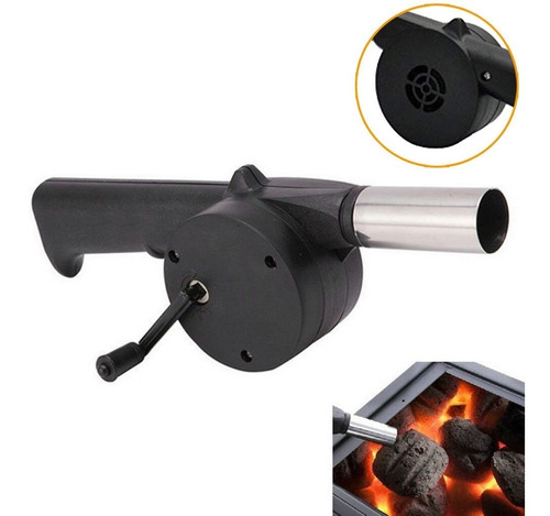 Avivador De Fuego Ventilador Manual Asador Parrilla Carbon