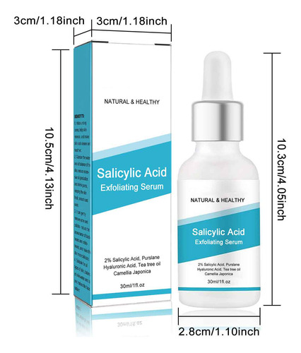 Ácido Salicílico: Esfoliante, Não Perturbado, Poros Minimiza