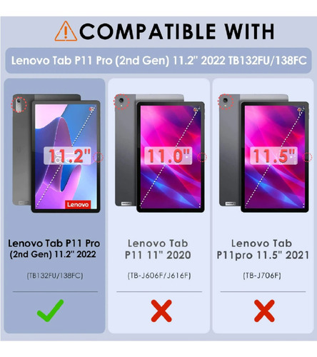 Funda 360° + Lapiz Optico Lenovo Tab P11 Pro 11.2 Tb-132fu