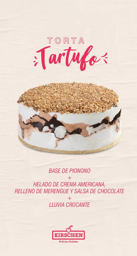 Torta Helada Tartufo Con Trozos De Merengue Y Caramelo.