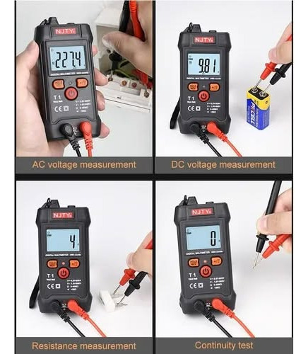 Tester Digital Inteligente Amperaje Voltaje Ohms 600v Ac Dc