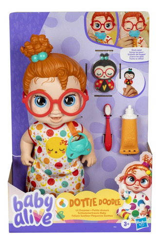 Baby Alive - Dottie Doodle Felices Sueños - Pelo Rojo