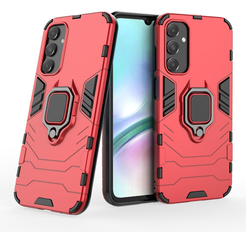 Funda Uso Rudo Carcasa Para Samsung Galaxy A15 +mica Rojo Samsung Galaxy A15 4g/5g