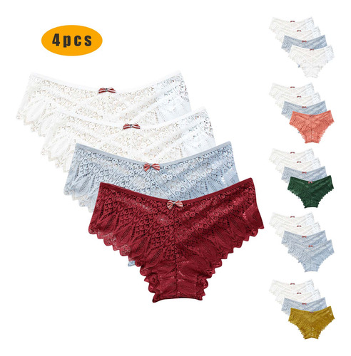 C Lencería Para Mujer, Calzoncillos De Encaje Con Tanga, Rop