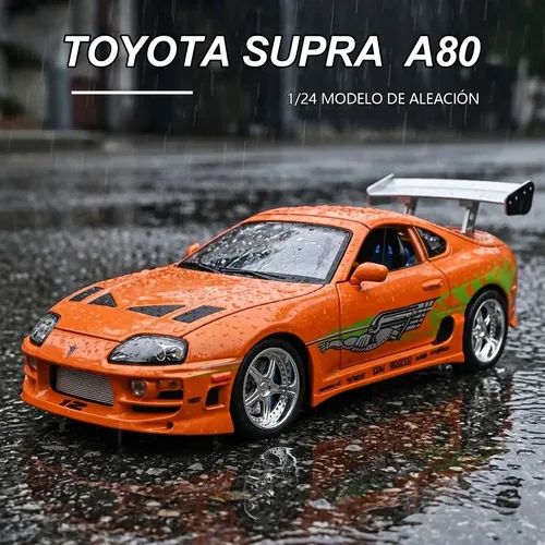 Zplauto Modelo Para Toyota Supra A80 1:24 Aleación Naranjazp