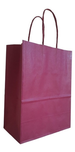 Sacola De Papel Kraft Vinho 31x12,5x38 50 Unidades