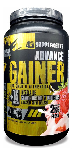 Ganador Advance Gainer Fresa 2 Kg 43 Supplements