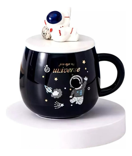 @ Taza Astronauta Espacio Diseño Kawaii Con Cuchara